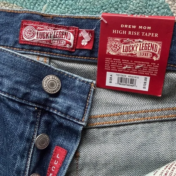 Lucky Legend Paisley High Rise Drew Mom size 8/29 - Picture 2 of 6